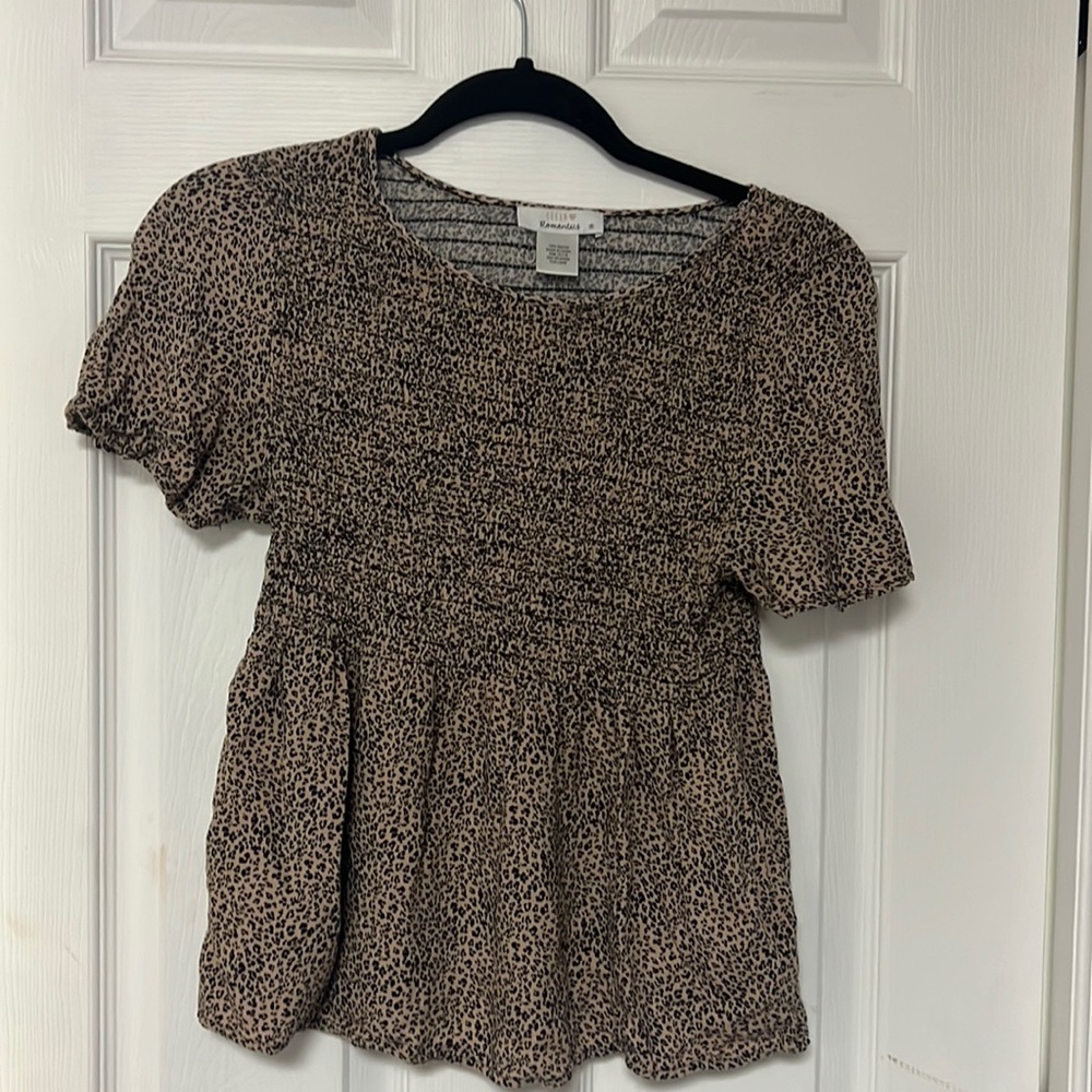 Cheetah print blouse never worn
